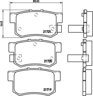 Brembo P 28 022 - Комплект спирачно феродо, дискови спирачки vvparts.bg