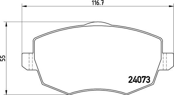 Brembo P 23 094 - Комплект спирачно феродо, дискови спирачки vvparts.bg