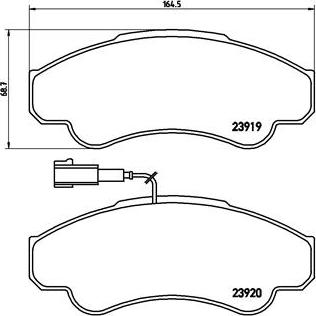 Brembo P 23 092 - Комплект спирачно феродо, дискови спирачки vvparts.bg