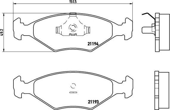 Brembo P 23 040 - Комплект спирачно феродо, дискови спирачки vvparts.bg