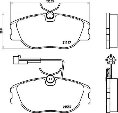 Brembo P 23 043 - Комплект спирачно феродо, дискови спирачки vvparts.bg