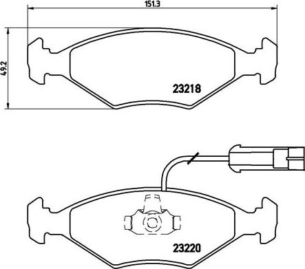 Brembo P 23 056 - Комплект спирачно феродо, дискови спирачки vvparts.bg