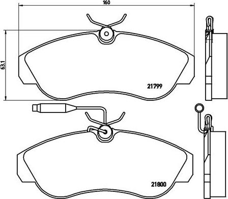 Brembo P 23 069 - Комплект спирачно феродо, дискови спирачки vvparts.bg