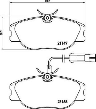 Brembo P 23 066 - Комплект спирачно феродо, дискови спирачки vvparts.bg