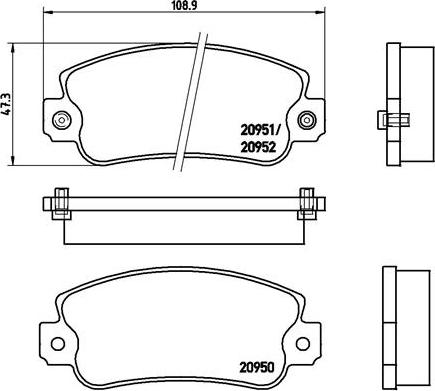 Roulunds Braking 433401 - Комплект спирачно феродо, дискови спирачки vvparts.bg