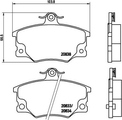 Brembo P 23 017 - Комплект спирачно феродо, дискови спирачки vvparts.bg