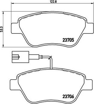 Brembo P 23 085 - Комплект спирачно феродо, дискови спирачки vvparts.bg