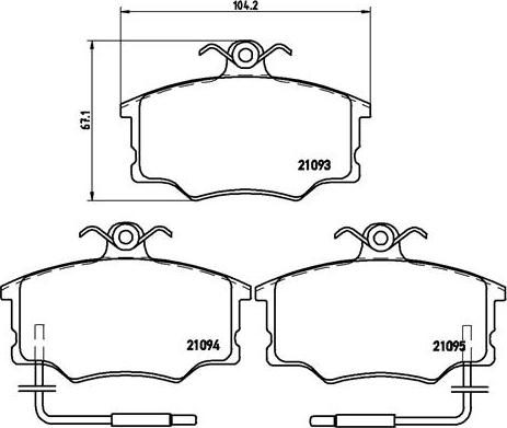 Brembo P 23 034 - Комплект спирачно феродо, дискови спирачки vvparts.bg