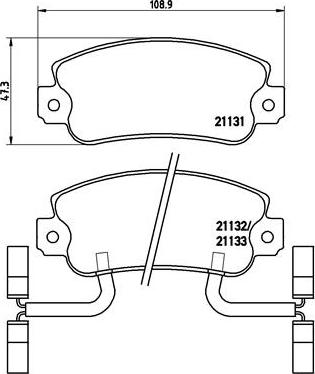 Brembo P 23 031 - Комплект спирачно феродо, дискови спирачки vvparts.bg