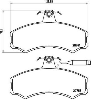 Brembo P 23 022 - Комплект спирачно феродо, дискови спирачки vvparts.bg