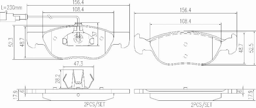 Brembo P23071N - Комплект спирачно феродо, дискови спирачки vvparts.bg