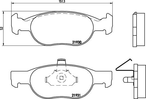 Brembo P 23 073 - Комплект спирачно феродо, дискови спирачки vvparts.bg