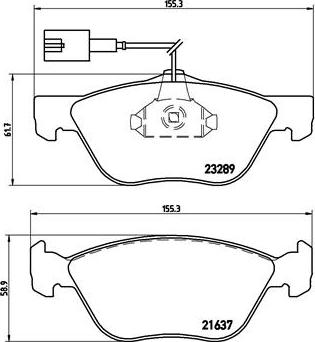 Brembo P 23 077X - Комплект спирачно феродо, дискови спирачки vvparts.bg