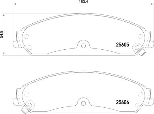 Brembo P 23 149 - Комплект спирачно феродо, дискови спирачки vvparts.bg