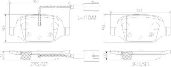 Brembo P23146N - Комплект спирачно феродо, дискови спирачки vvparts.bg