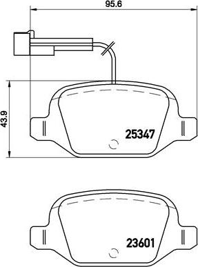 Brembo P 23 146 - Комплект спирачно феродо, дискови спирачки vvparts.bg