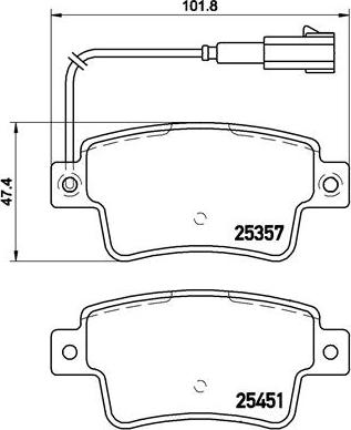 Brembo P 23 142 - Комплект спирачно феродо, дискови спирачки vvparts.bg