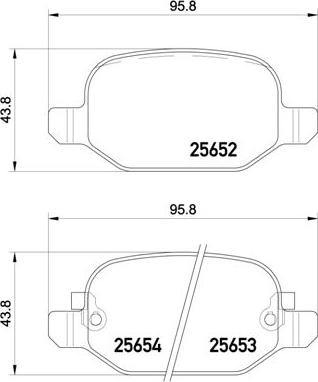 Brembo P 23 150 - Комплект спирачно феродо, дискови спирачки vvparts.bg