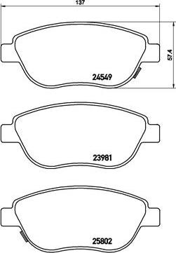 Brembo P 23 153 - Комплект спирачно феродо, дискови спирачки vvparts.bg