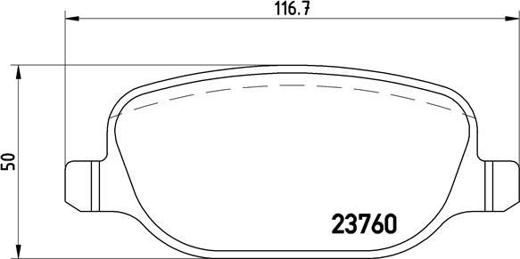 Brembo P 23 109 - Комплект спирачно феродо, дискови спирачки vvparts.bg