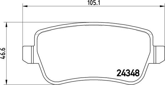 Brembo P 23 102 - Комплект спирачно феродо, дискови спирачки vvparts.bg