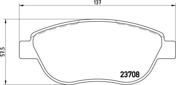 Brembo P 23 119 - Комплект спирачно феродо, дискови спирачки vvparts.bg