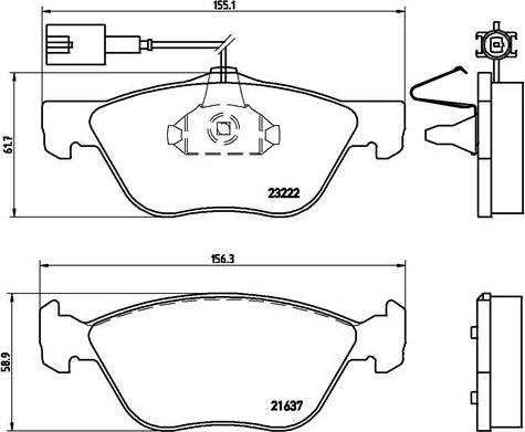 Brembo P 23 116 - Комплект спирачно феродо, дискови спирачки vvparts.bg