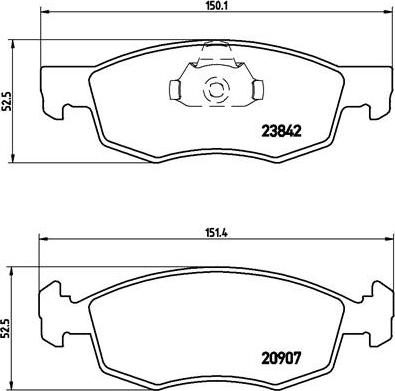 Brembo P 23 118 - Комплект спирачно феродо, дискови спирачки vvparts.bg