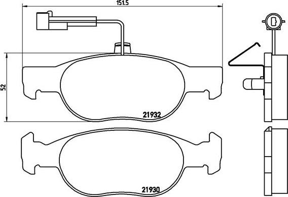 Brembo P 23 113 - Комплект спирачно феродо, дискови спирачки vvparts.bg