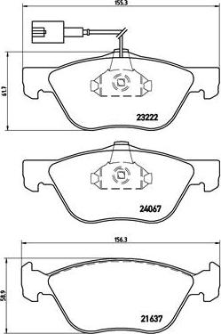 Brembo P 23 112 - Комплект спирачно феродо, дискови спирачки vvparts.bg