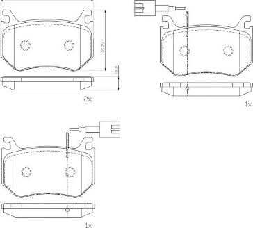 Brembo P 23 184 - Комплект спирачно феродо, дискови спирачки vvparts.bg