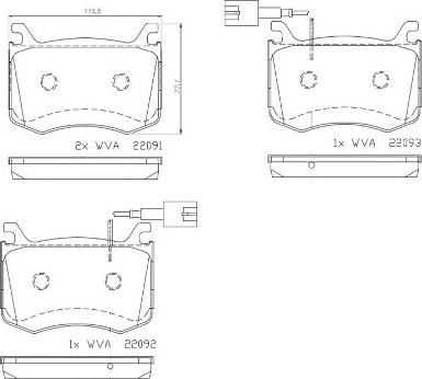 Brembo P 23 183 - Комплект спирачно феродо, дискови спирачки vvparts.bg