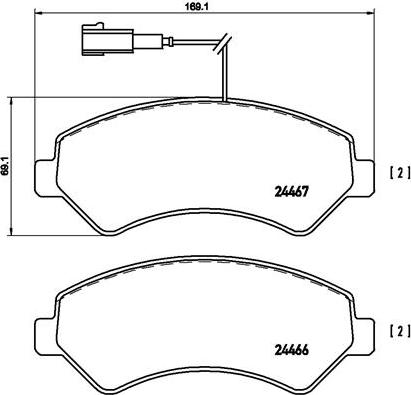 Brembo P 23 136 - Комплект спирачно феродо, дискови спирачки vvparts.bg