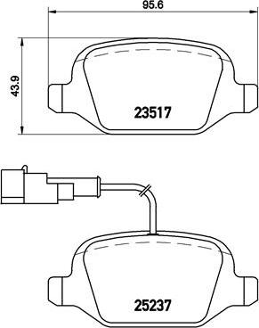 Brembo P 23 131 - Комплект спирачно феродо, дискови спирачки vvparts.bg