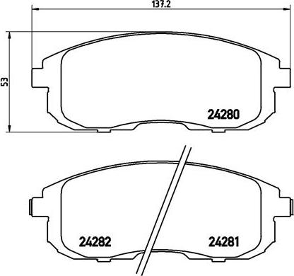 Brembo P 23 126 - Комплект спирачно феродо, дискови спирачки vvparts.bg