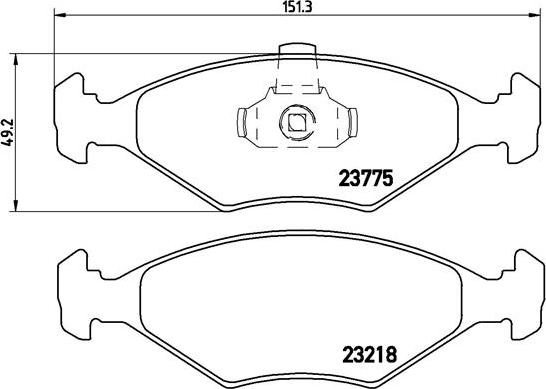 Brembo P 23 123 - Комплект спирачно феродо, дискови спирачки vvparts.bg