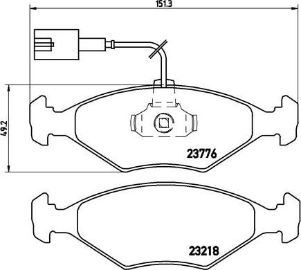 Brembo P 23 122 - Комплект спирачно феродо, дискови спирачки vvparts.bg