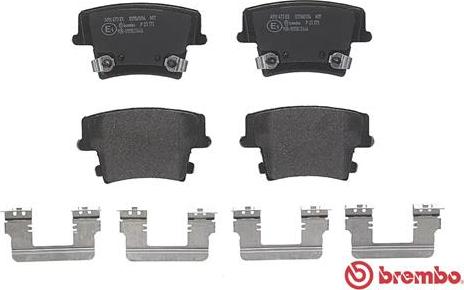 Brembo P 23 175 - Комплект спирачно феродо, дискови спирачки vvparts.bg