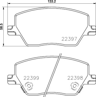 Brembo P 23 170 - Комплект спирачно феродо, дискови спирачки vvparts.bg