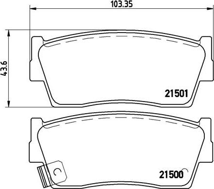 Brembo P 79 006 - Комплект спирачно феродо, дискови спирачки vvparts.bg