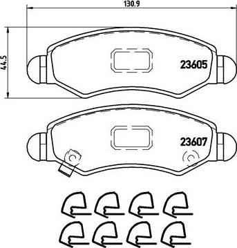 Brembo P 79 015 - Комплект спирачно феродо, дискови спирачки vvparts.bg