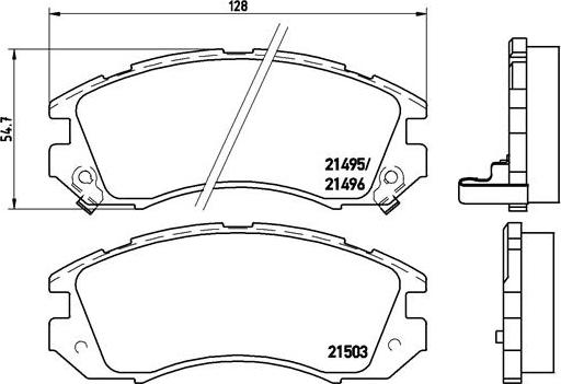 Brembo P 78 004 - Комплект спирачно феродо, дискови спирачки vvparts.bg