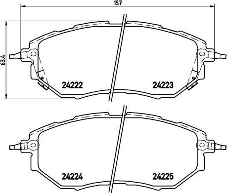 Brembo P 78 017 - Комплект спирачно феродо, дискови спирачки vvparts.bg