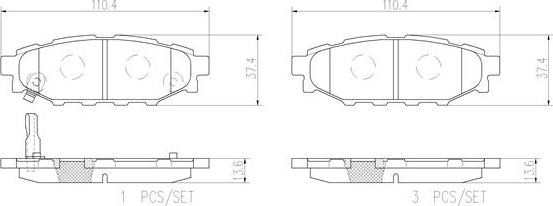 Brembo P78020N - Комплект спирачно феродо, дискови спирачки vvparts.bg