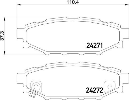 Brembo P 78 020 - Комплект спирачно феродо, дискови спирачки vvparts.bg