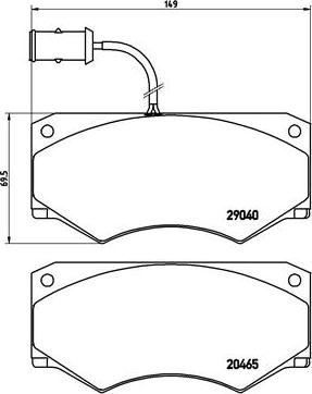 Brembo P A6 005 - Комплект спирачно феродо, дискови спирачки vvparts.bg