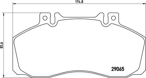 Brembo P A6 008 - Комплект спирачно феродо, дискови спирачки vvparts.bg