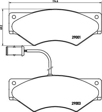 Brembo P A6 007 - Комплект спирачно феродо, дискови спирачки vvparts.bg