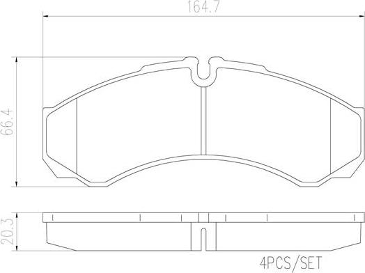 Brembo PA6017N - Комплект спирачно феродо, дискови спирачки vvparts.bg