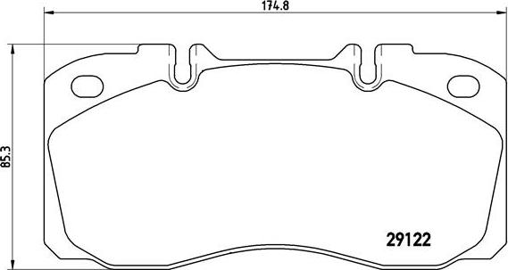 Brembo P A6 025 - Комплект спирачно феродо, дискови спирачки vvparts.bg